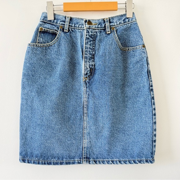 Vintage Guess by Georges Marciano Denim Mini Skirt High Waist XS Canada - Picture 3 of 11